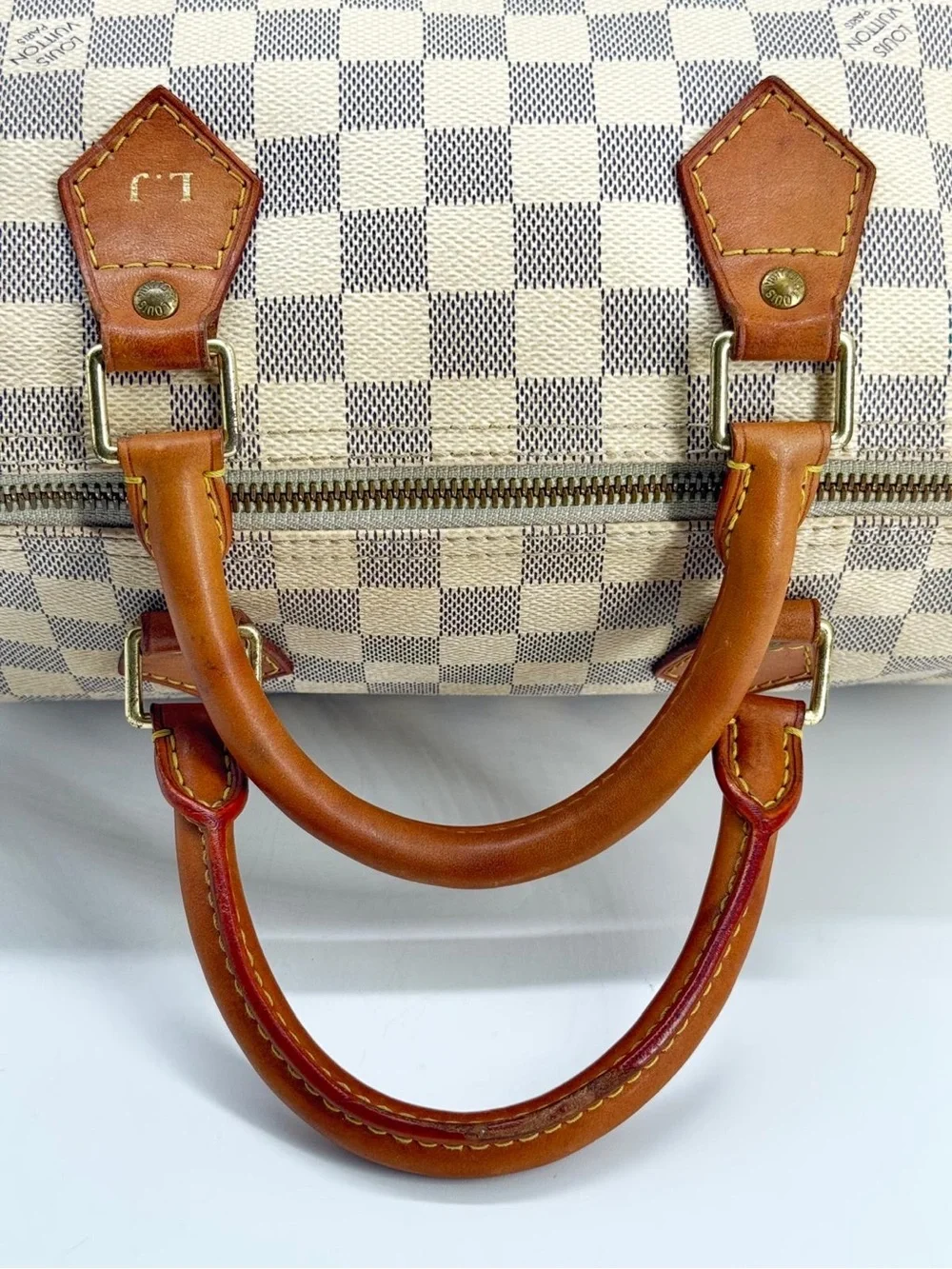 LOUIS VUITTON Damier Azur 30 Canvas Speedy Handbag